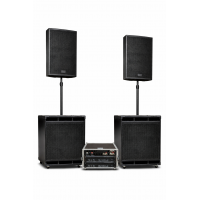 izposoja - POWER ozvočenje JBL/ B&C, 2.600W s stojali, ojačevalnikom in kabli